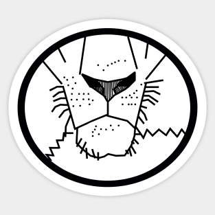 Lion Mouth Outline Face Sticker